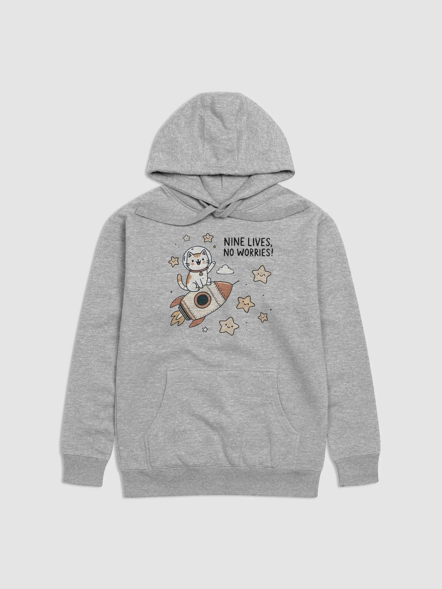 Nine lives, no worries hoodie product image (1)