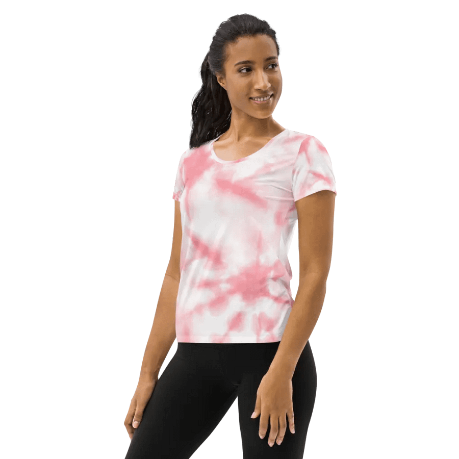 Radiant Radial Tie-Dye Women's Athletic Tee product image (3)