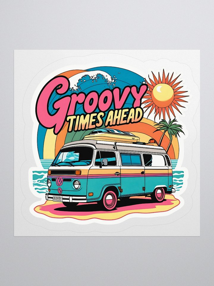 Groovy Times Ahead Van Sticker product image (2)