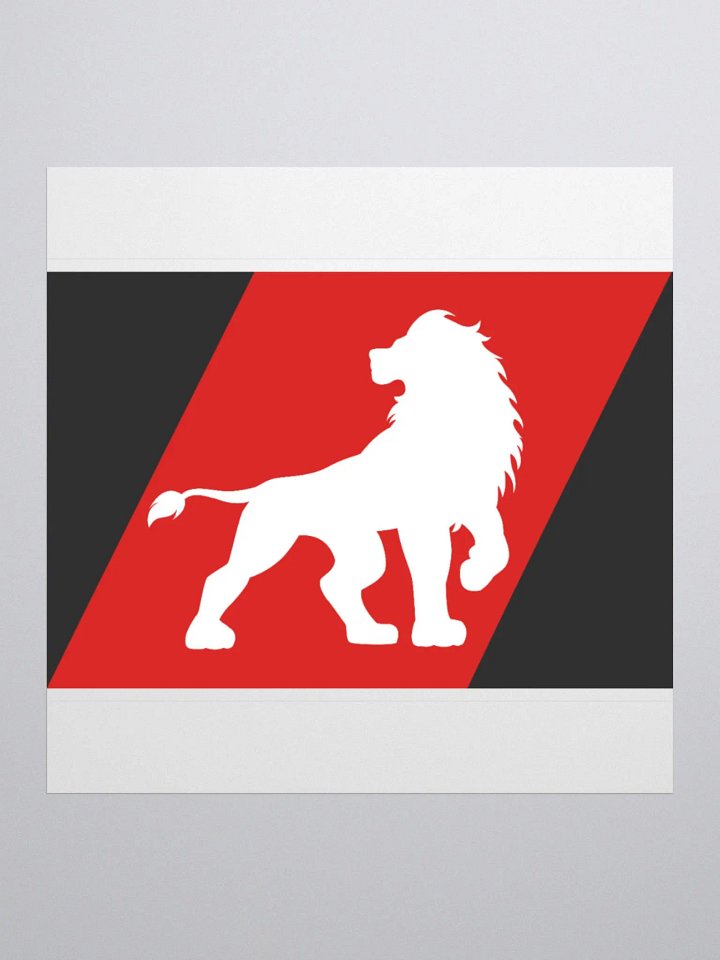 Warrior Tier Black, Red & White Lion Sticker product image (1)