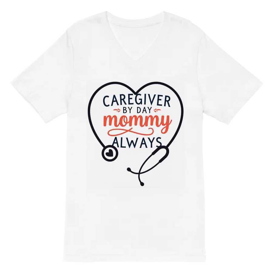 Mommy Always, Heart Stethoscope V-Neck Tee product image (2)