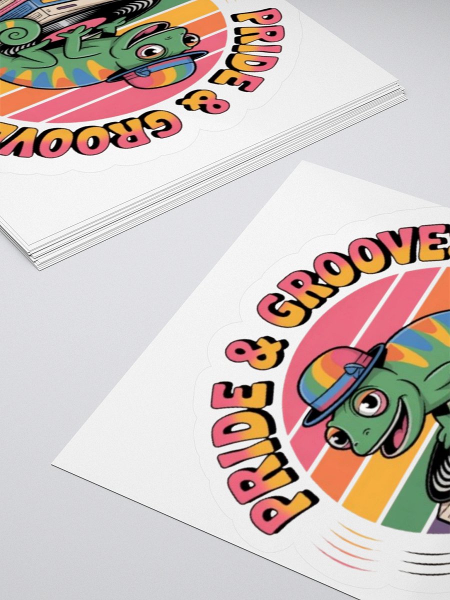 Pride & Grooves: Vibrant Chameleon Vinyl Sticker product image (12)