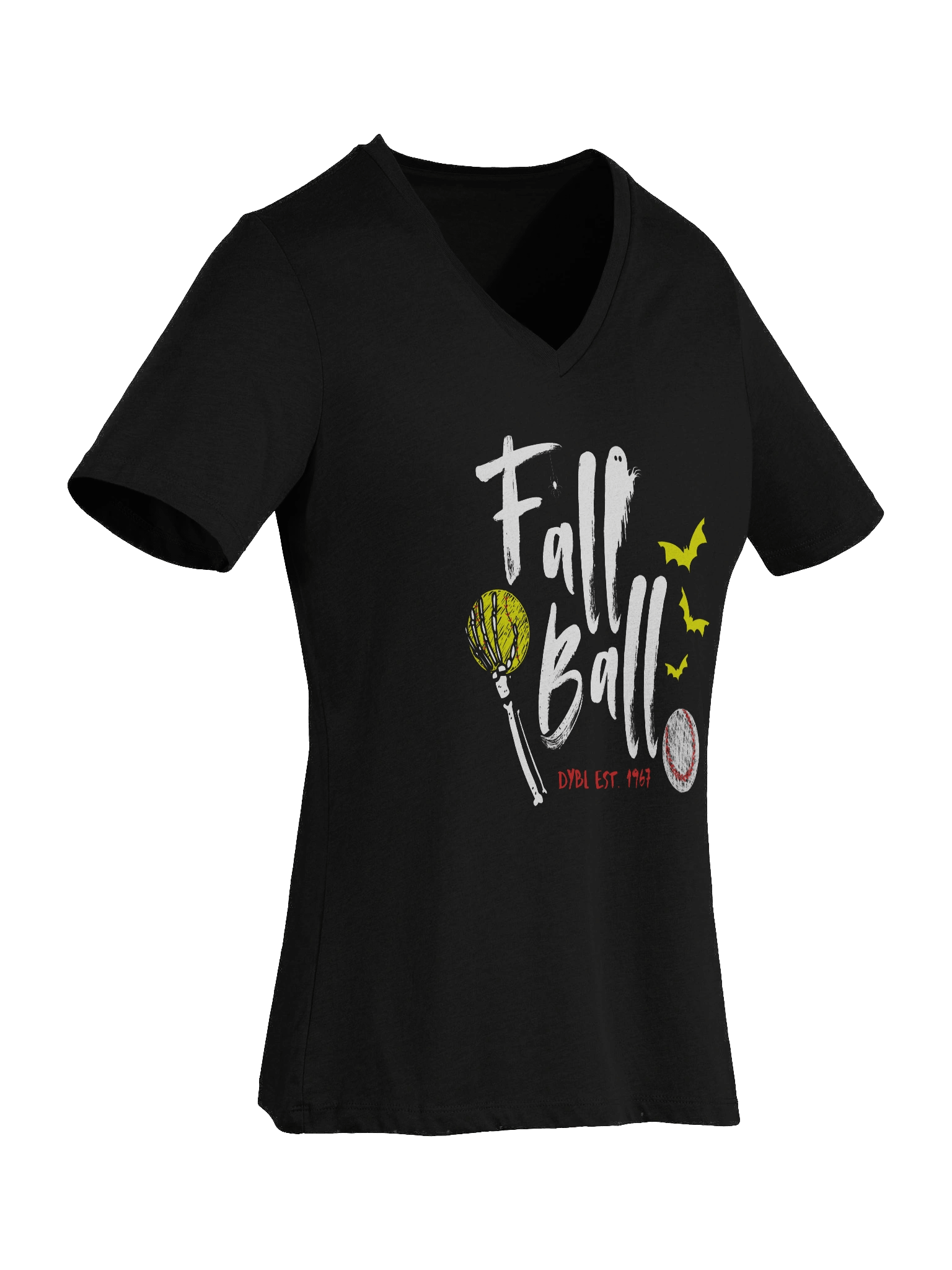 Adult 'Fall Ball' Women's V-neck T-shirt product image (7)