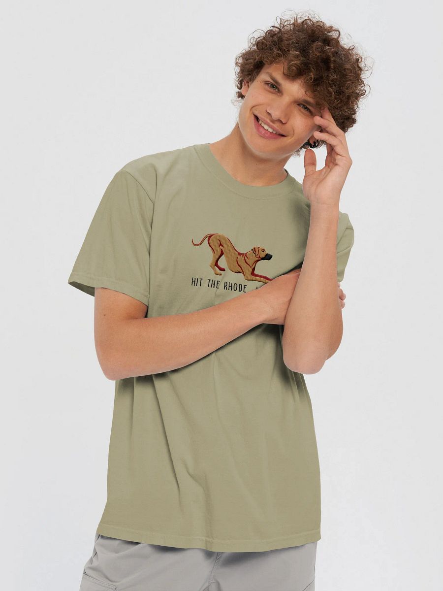 Hit the Rhode, Jack T-Shirt(Embroidered) of a Rhodesian Ridgeback product image (13)