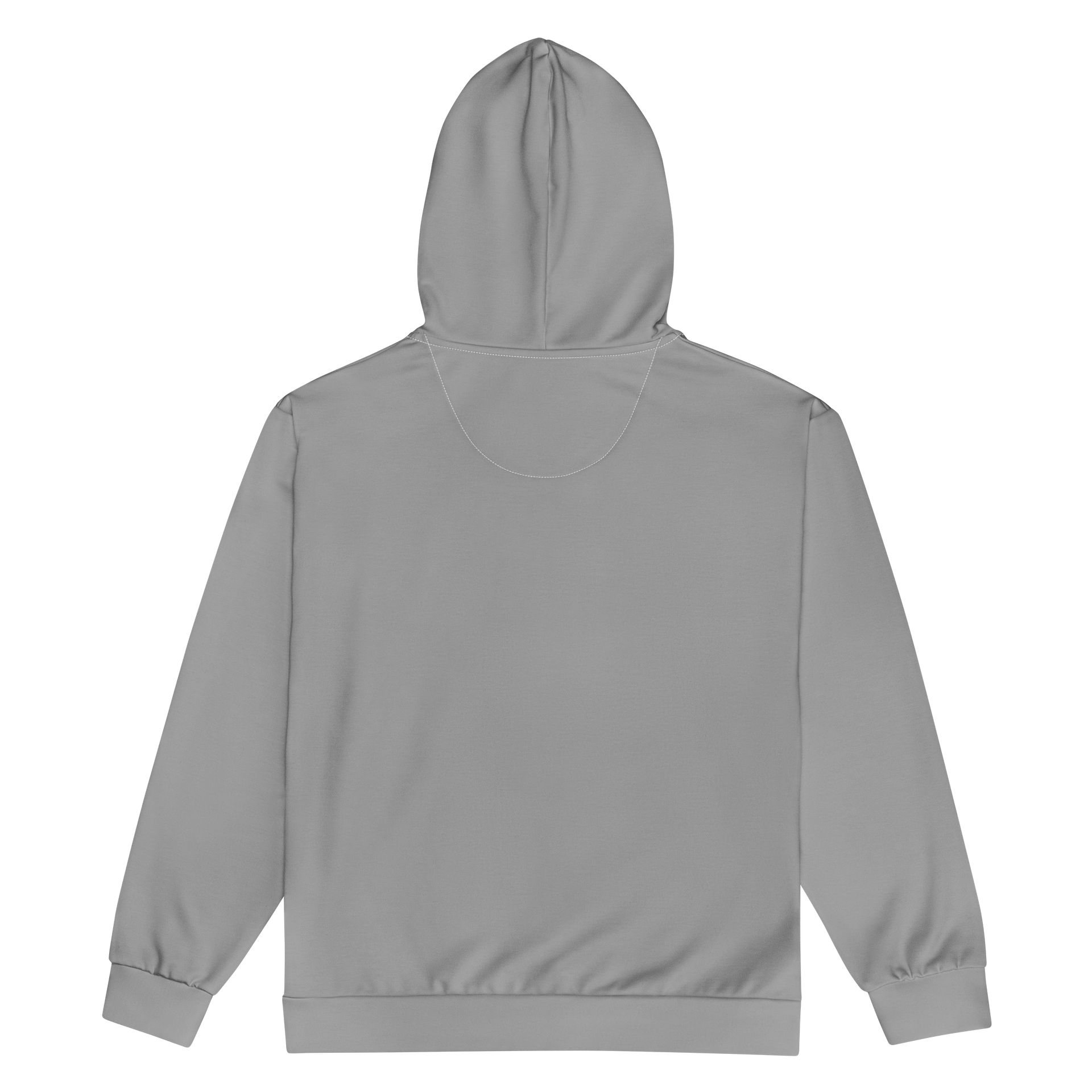 Medium Gray Solid Color Eco Friendly Unisex Zip Hoodie product image (2)