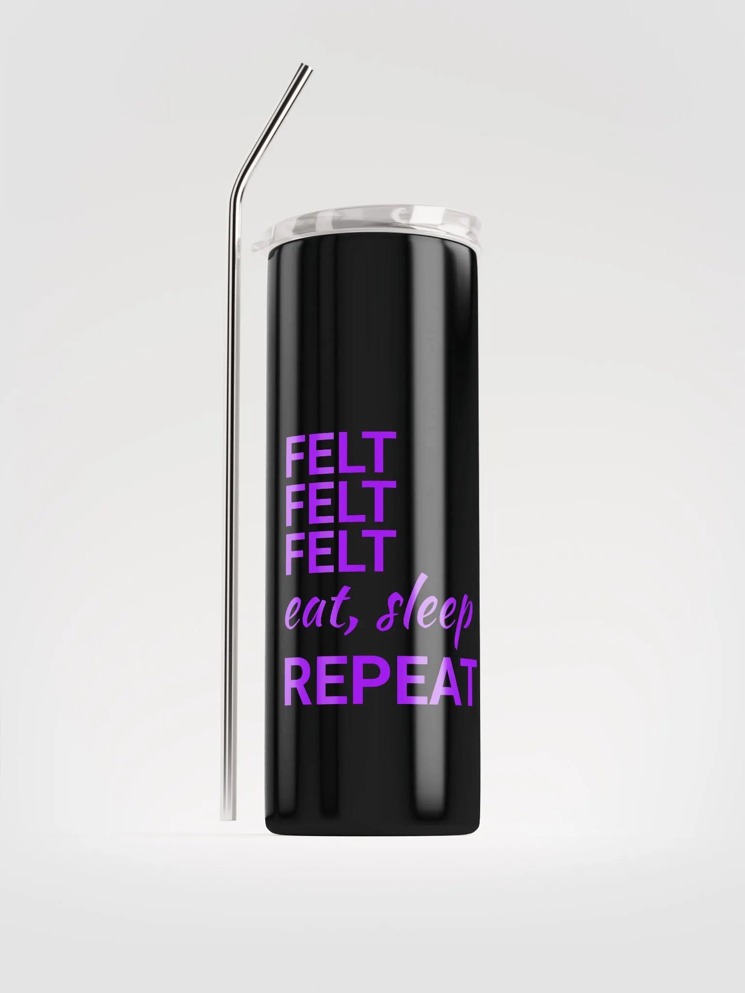 Felt Felt Felt Stainless Steel Skinny Tumbler and Straw (20oz) product image (1)
