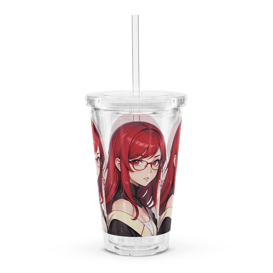 (Red WAIFU) K Clear Plastic Tumbler product image (4)