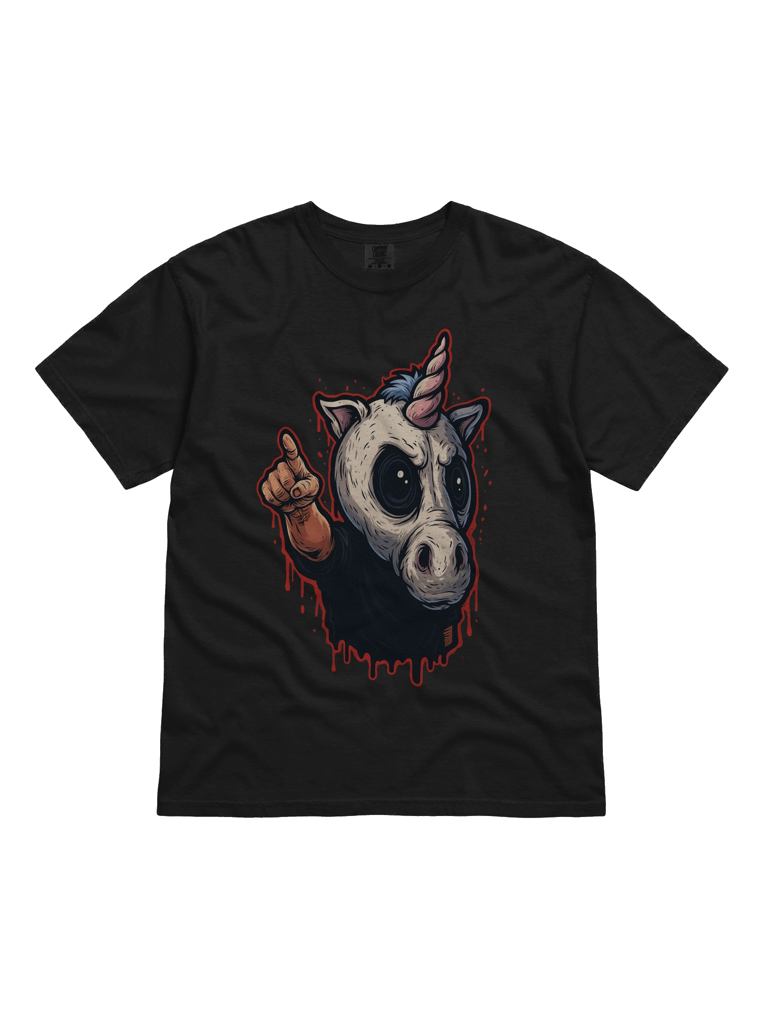 Expressive Unicorn Pointing T-Shirt product image (1)