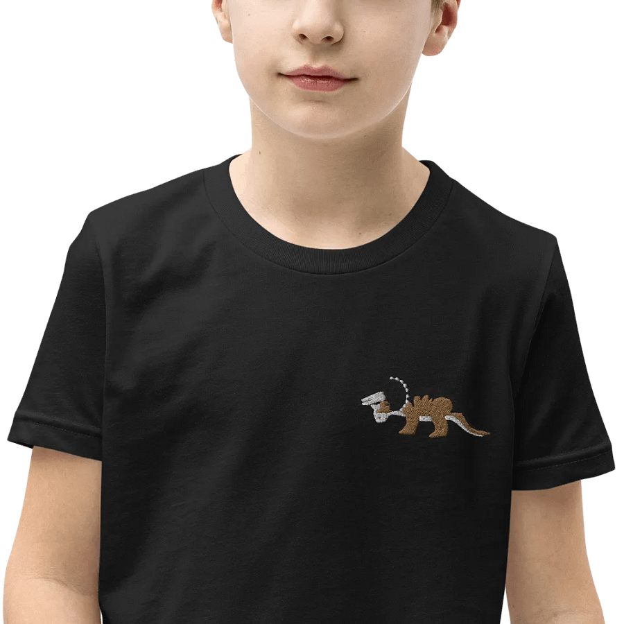 Triceratops Embroidered Youth T-Shirt product image (4)