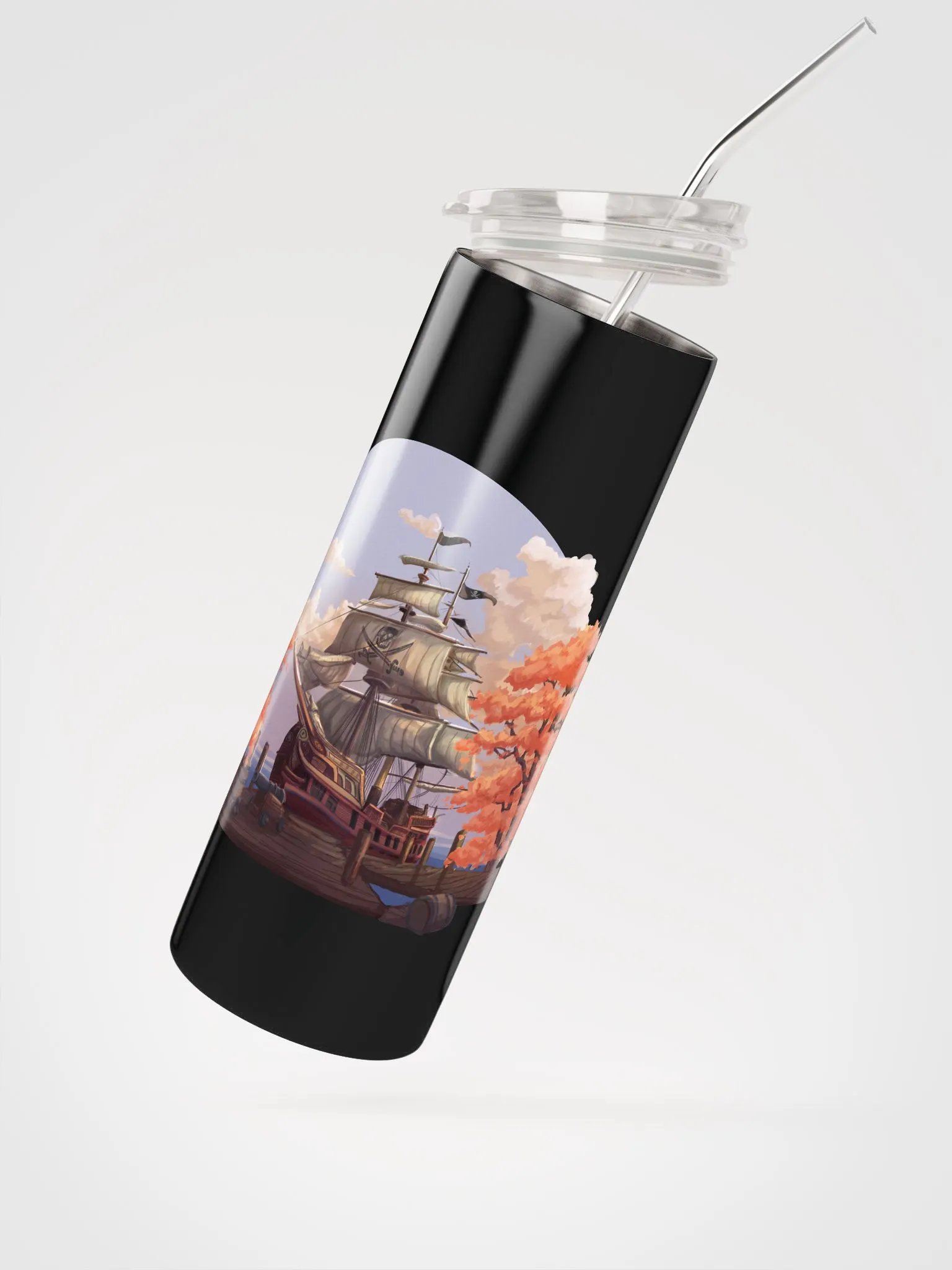 Fall Pirate Water Bottle with Straw product image (2)
