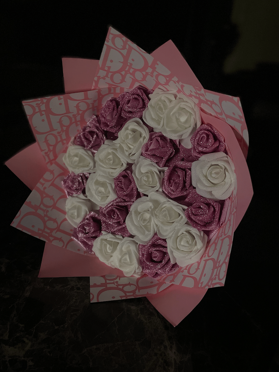 Pink & White Glitter Bouquet product image (4)