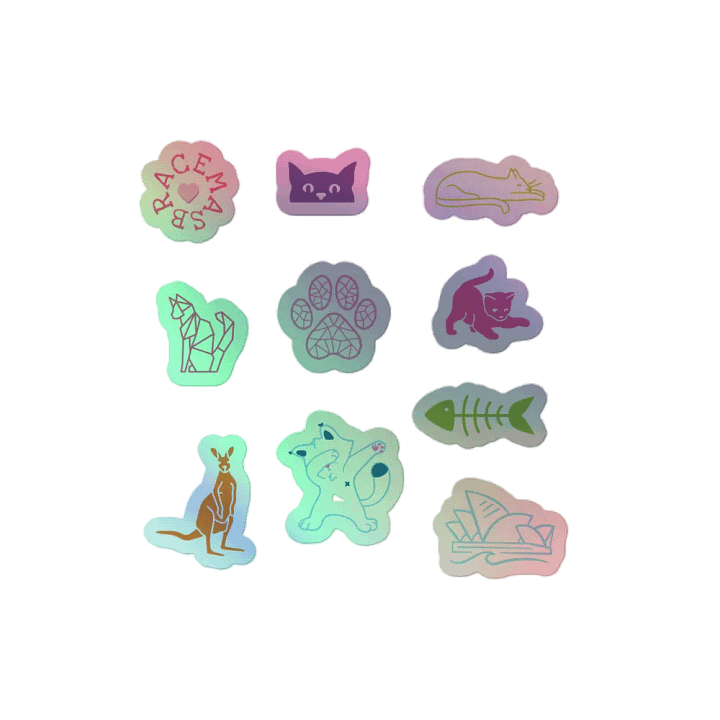 Vibrant Bracemas Holographic Sticker Sheet product image (2)