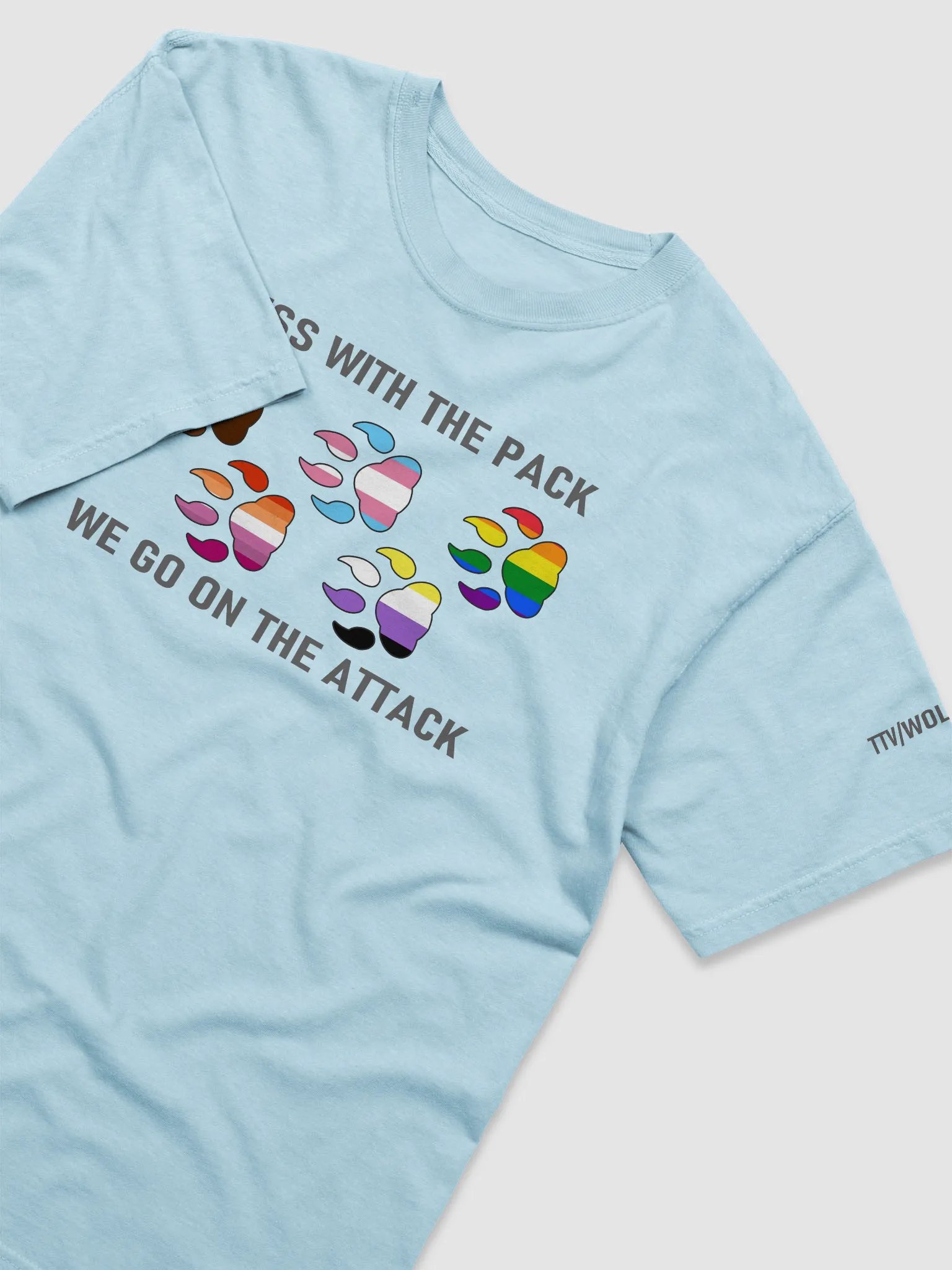 Wolf Pack Pride Flags Heavyweight T-Shirt product image (7)