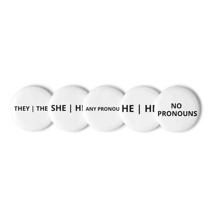 Pronoun pins (5 set) product image (1)