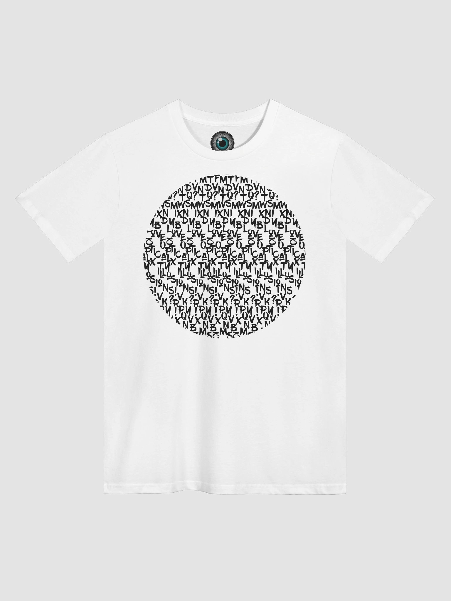 I LOVE OPTICAL ILLUSIONS T-SHIRT UNISEX BLACK TEXT product image (1)