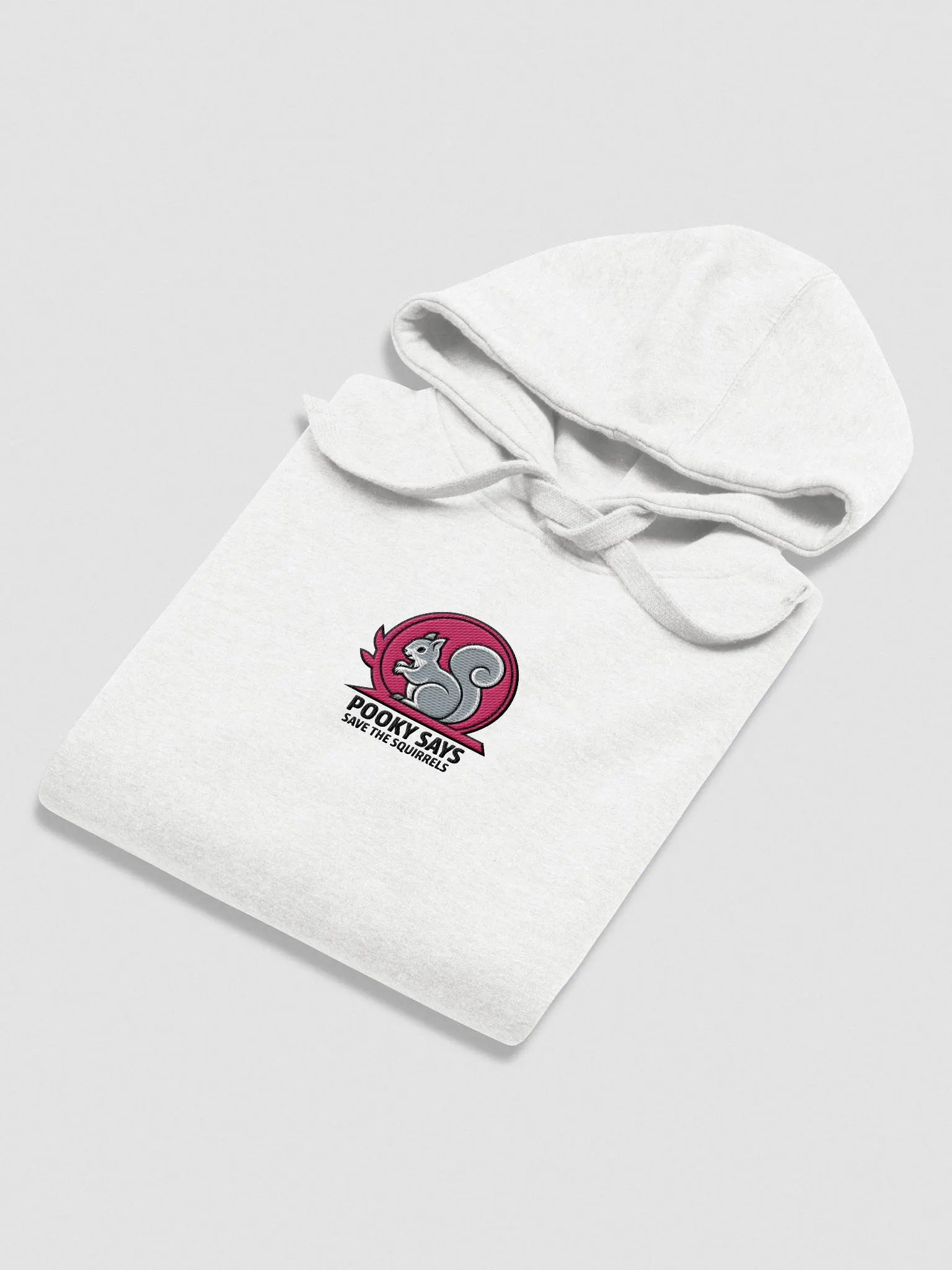 Super Soft HOODIE, Embroidered: Pooky Says Save the Squirrels product image (4)