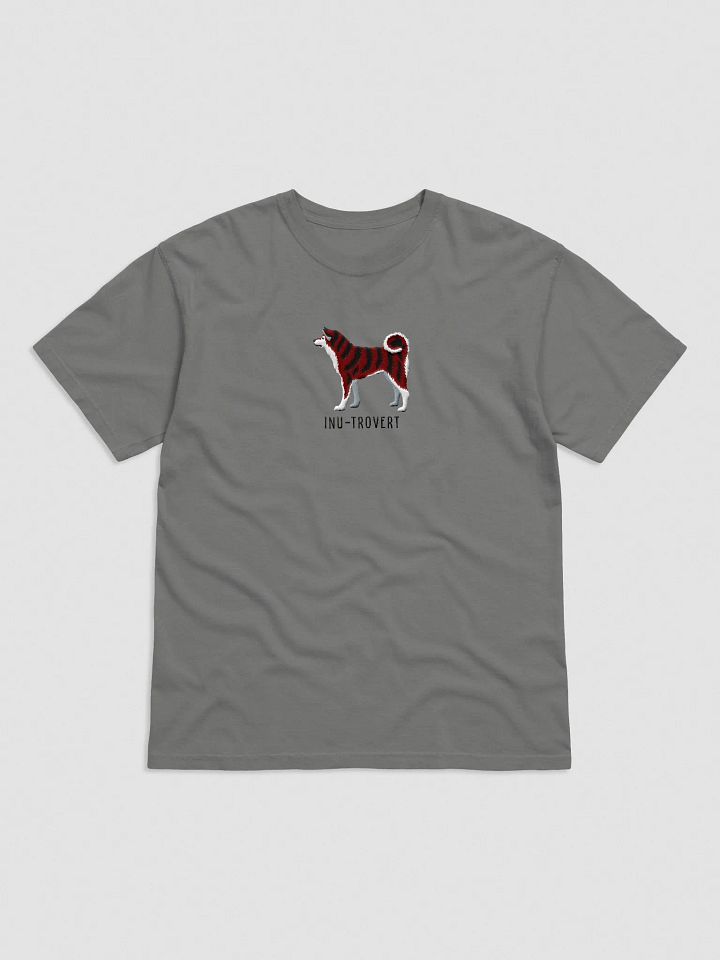 Inu-Trovert T-Shirt(Embroidered) of a Japanese Akita(Red Brindle) product image (3)