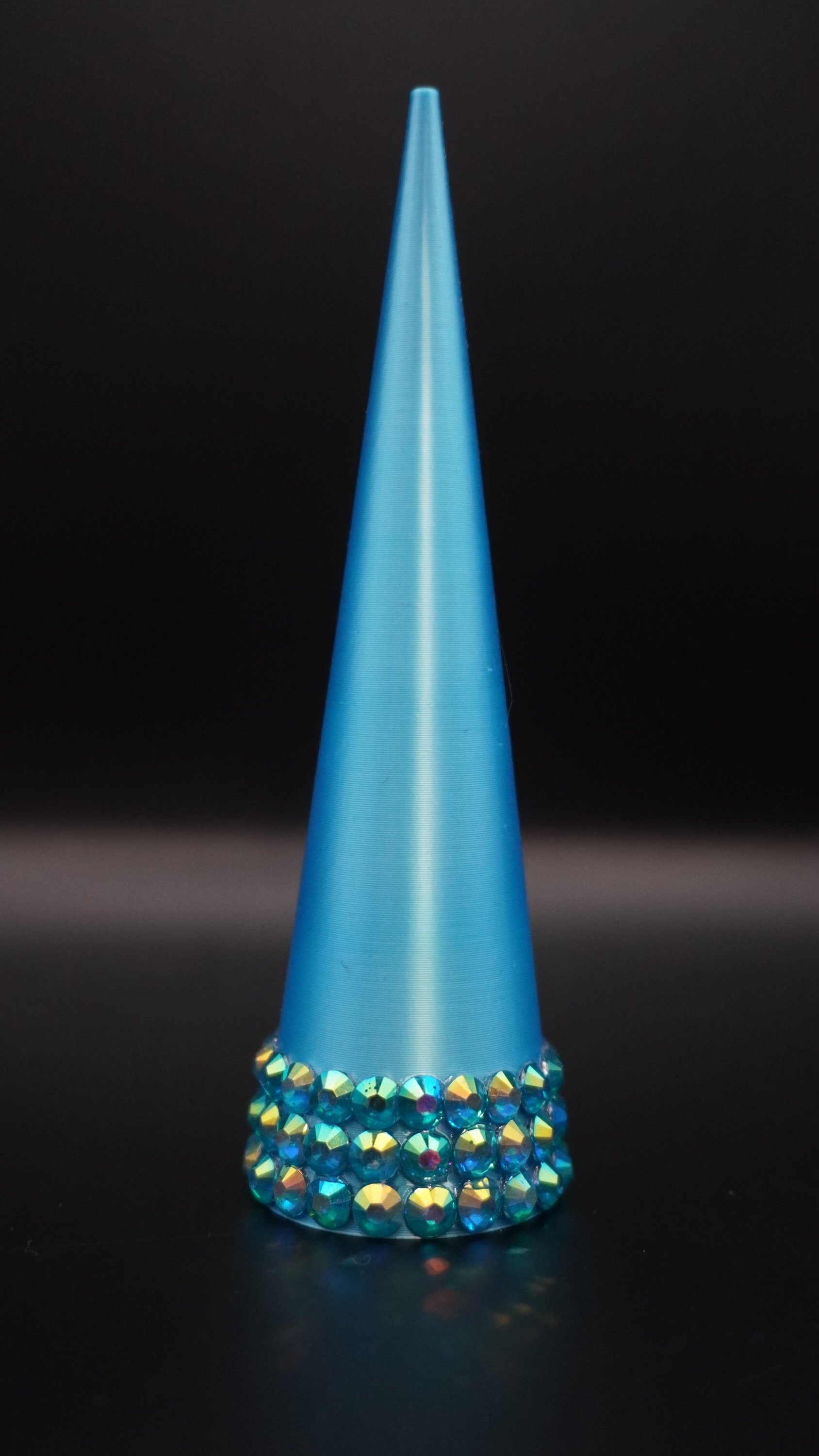 Silk Acid Blue 3D Printed Ring Cones product image (1)