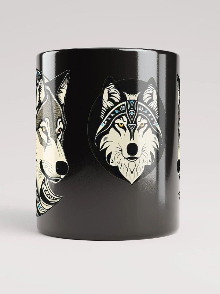 Timber Wolf Glossy Black Mugs product image (3)