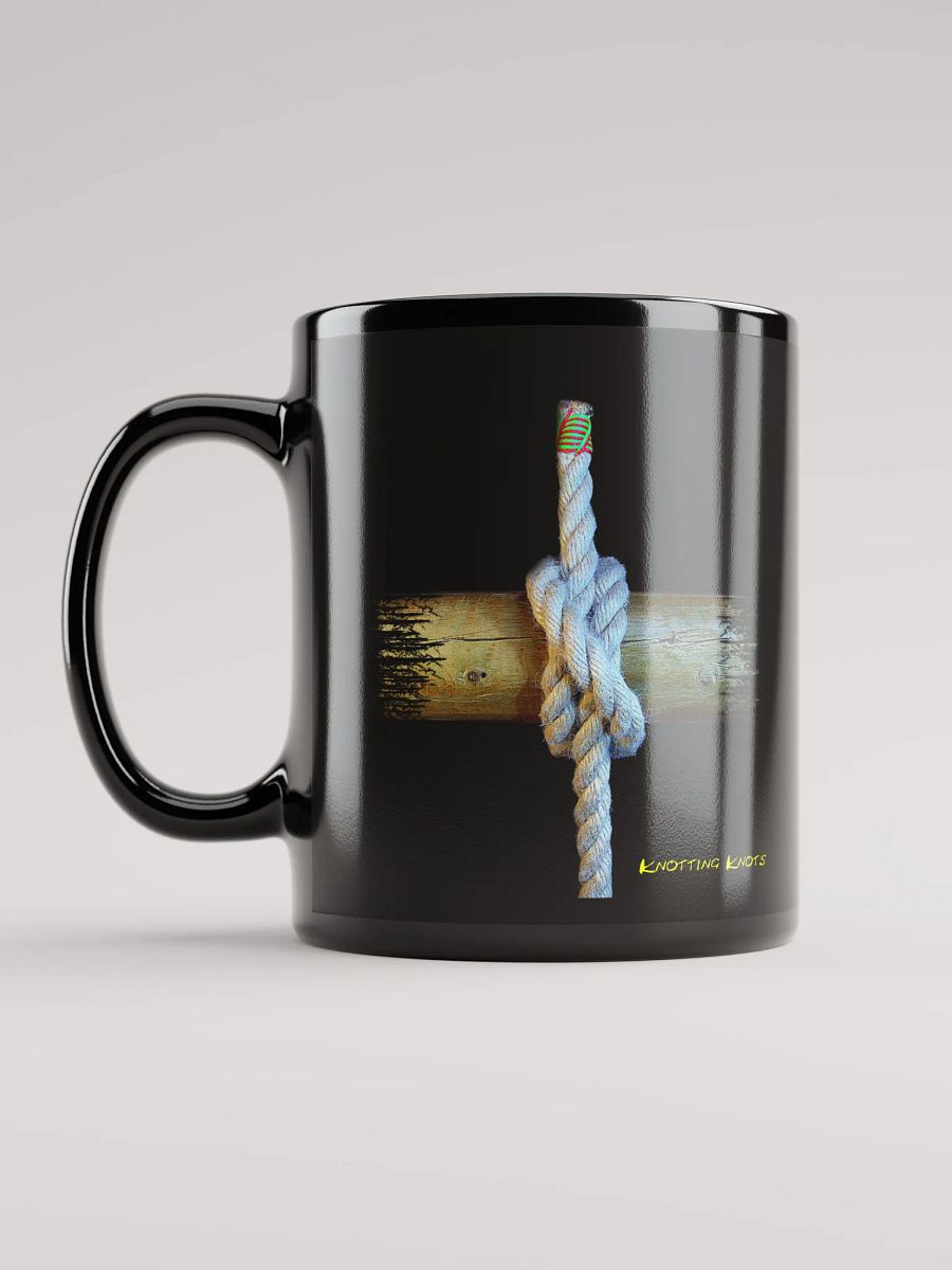 Nautical Clove Hitch Knot Black Mug: product image (6)