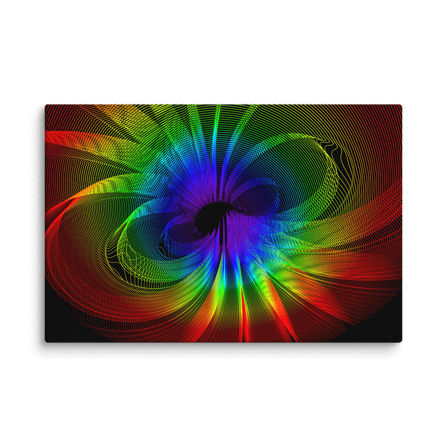 Sparse Spectral Spaceport - Diffraction Curves Physics Art Canvas Prints