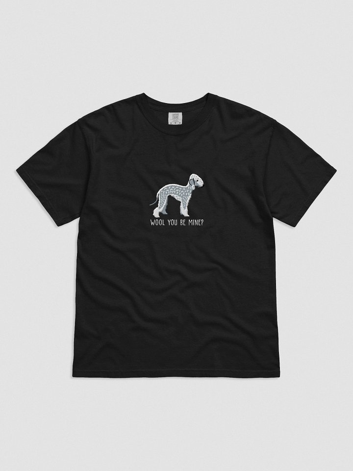 Wool You Be Mine? T-Shirt(Embroidered) of a Bedlington Terrier(Blue) product image (5)