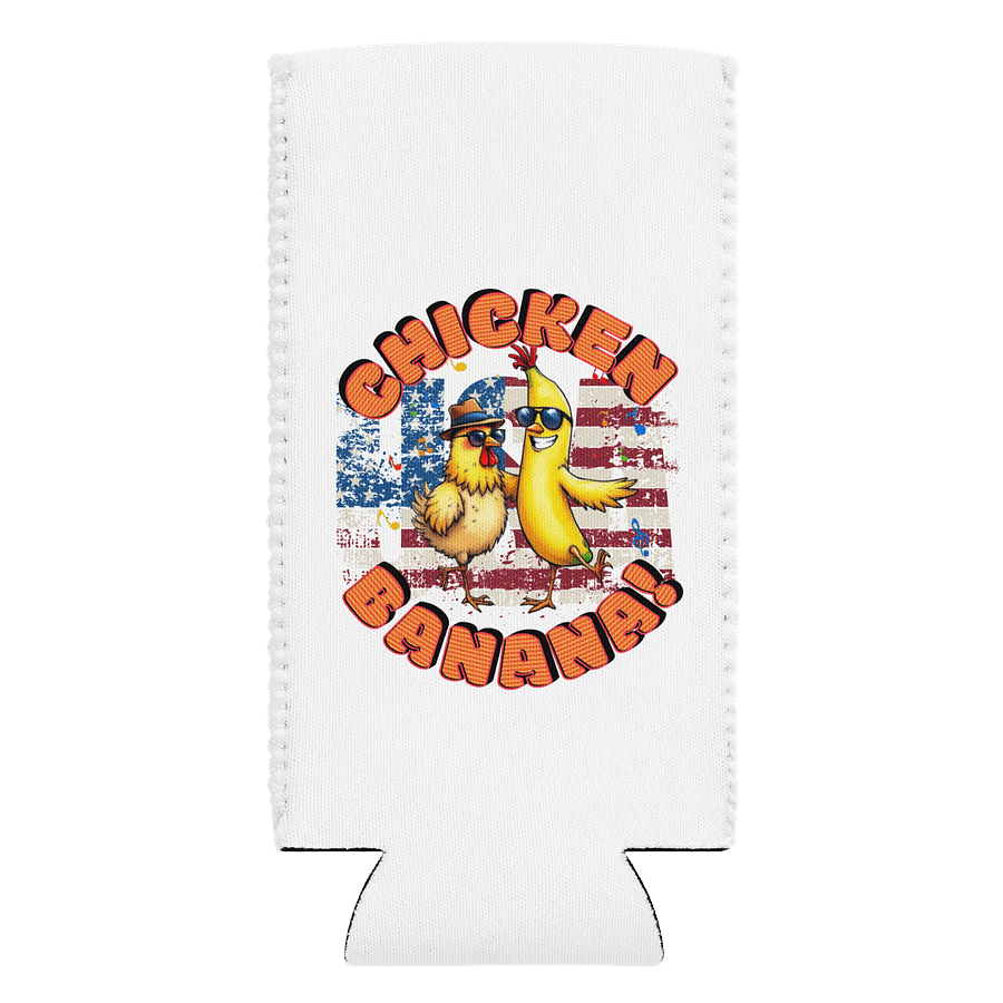 Chicken Banana USA Flag Can Cooler product image (1)