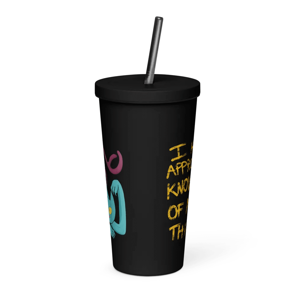 Demon Cat Insulated Tumbler with a Straw - Multicolor product image (2)