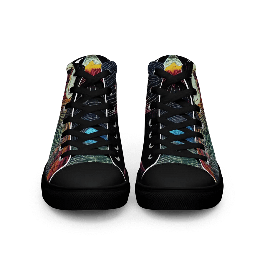 Cosmic Wave Women's premium canvas High Tops product image (3)