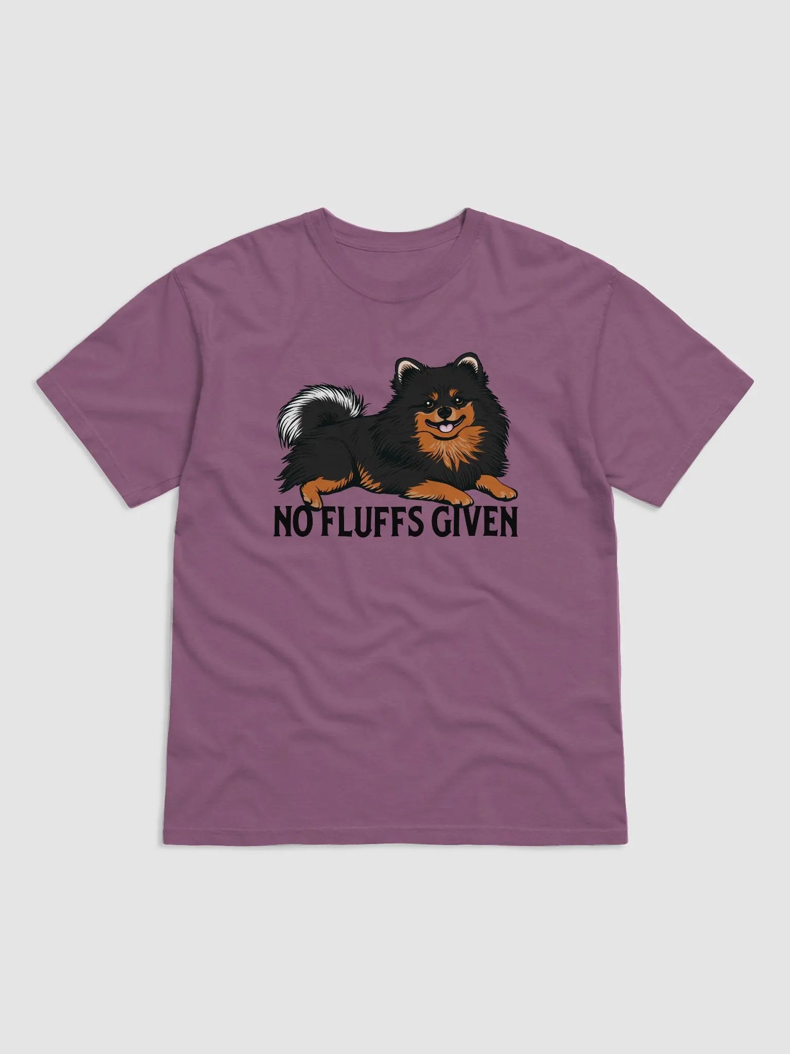 No Fluffs Given T-Shirt of a Pomeranian (Tricolor) | Funny T-Shirt for Pomeranian Paw-rents product image (9)