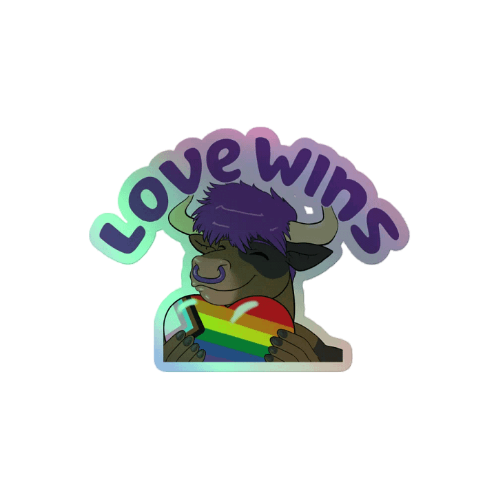 Love Wins Holographic Sticker product image (2)