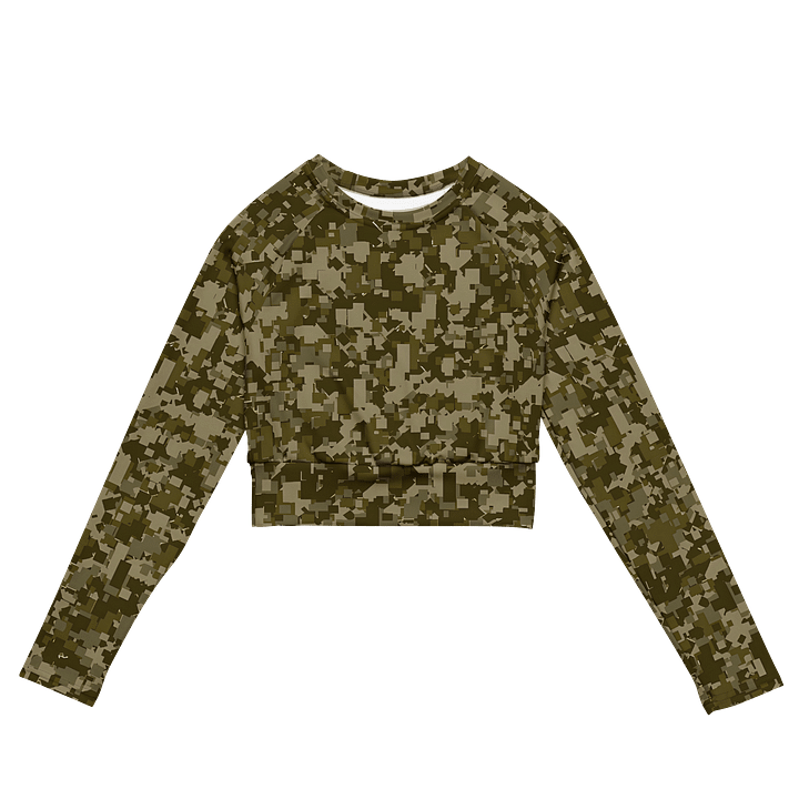 Pixelated Forest All-Over Print Crop Top product image (2)