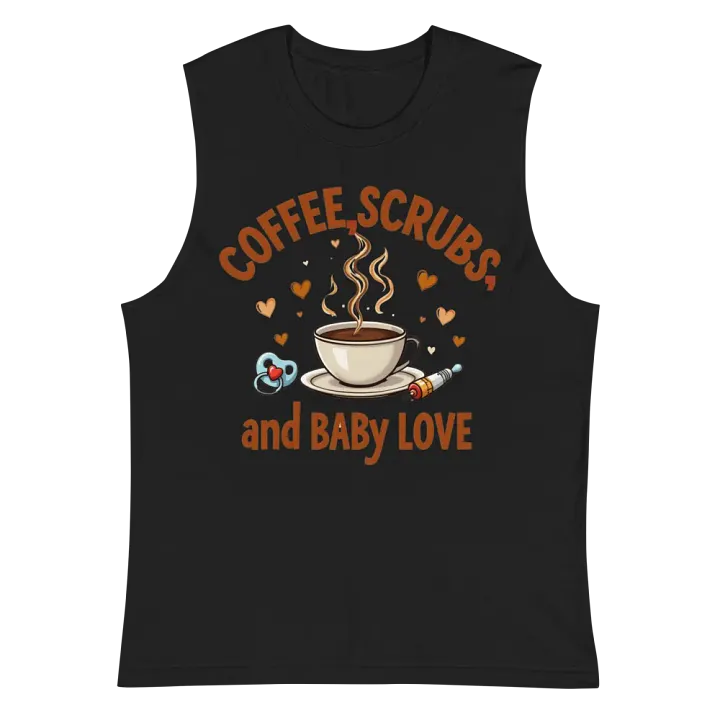 Coffee, Scrubs, and Baby Love Muscle Tank product image (3)