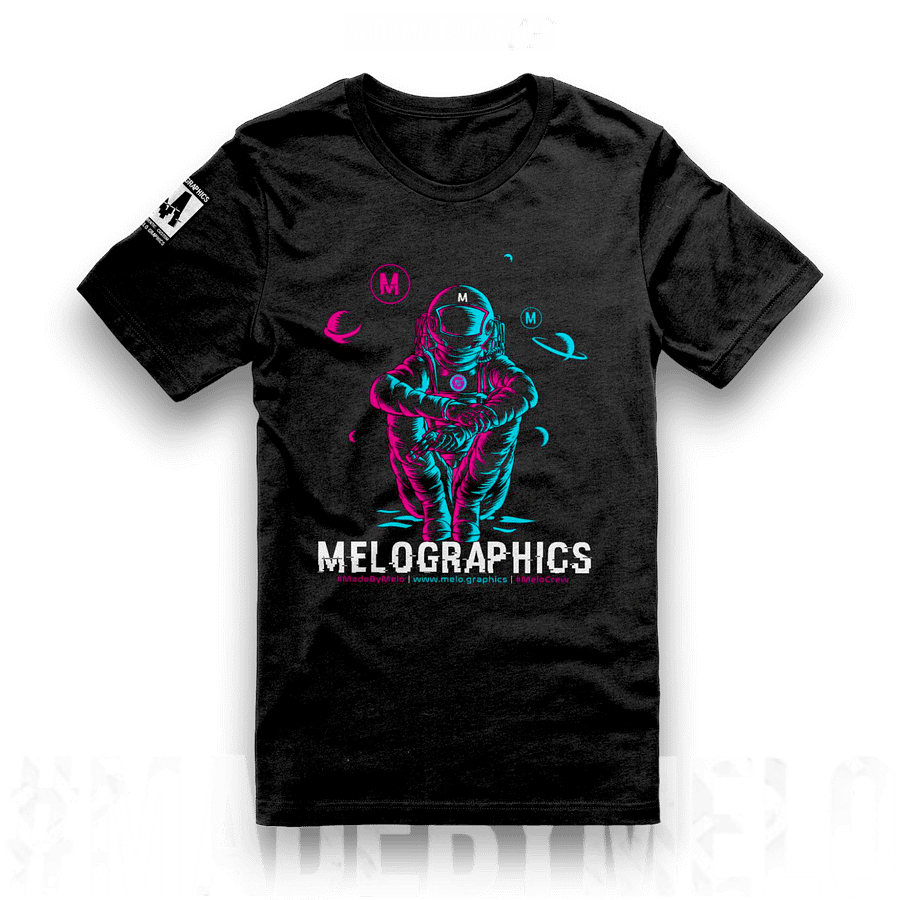 #MeloCrew Vibes: Duotone - Premium T-Shirt | #MadeByMELO product image (1)