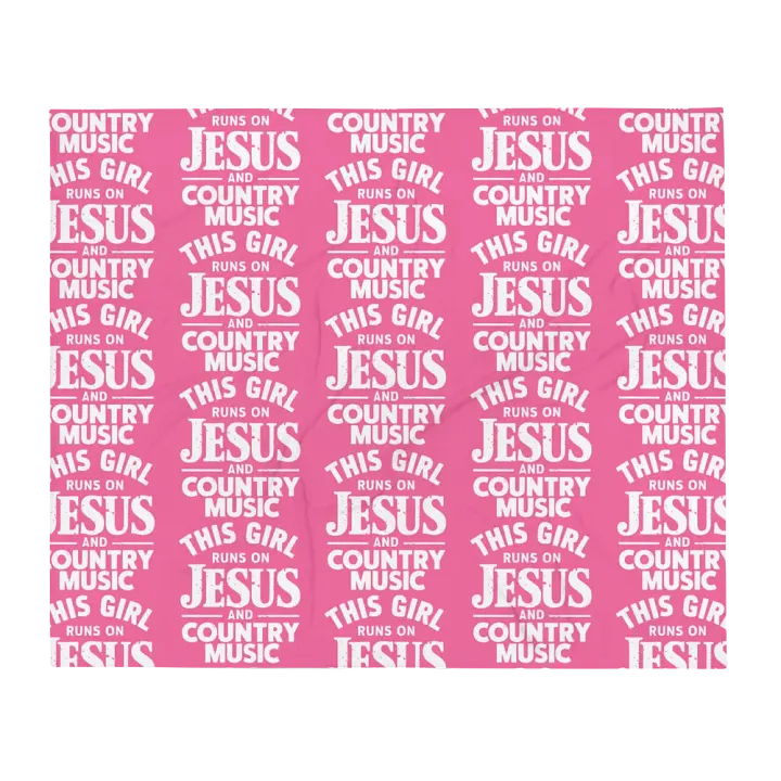 This Girl Runs On Jesus And Country Music Blanket product image (1)