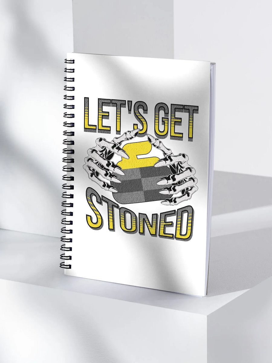 Lets Get Stoned Curling Ethereal Hands Spiral Notebook product image (1)