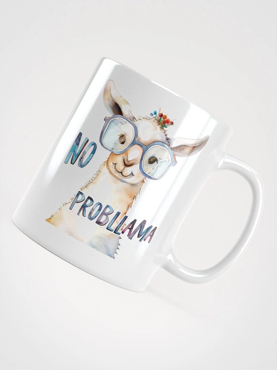 No Probllama White Glossy Mug product image (5)