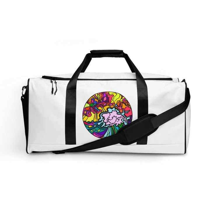 Stained Glass Dreams Duffle Bag – Wave at Sunset product image (1)