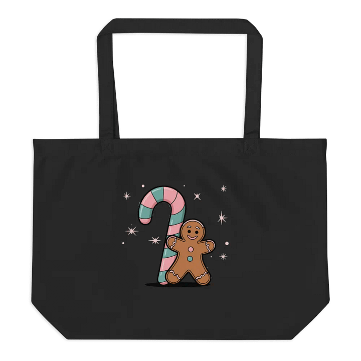 Festive Candy Cane & Gingerbread Holiday Collection Tote Bag product image (2)