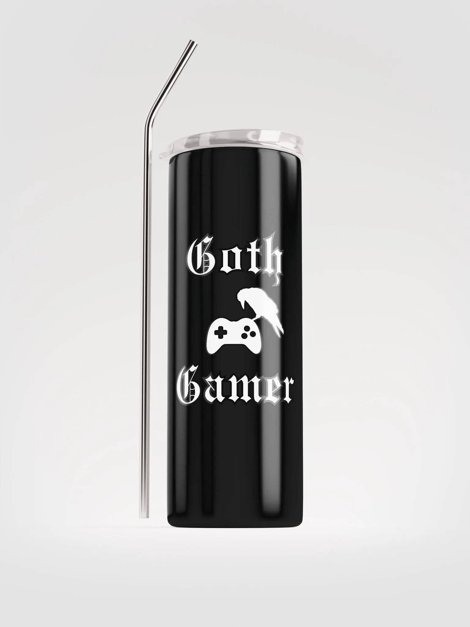 Goth Gamer Stainless Steel Tumbler with Straw product image (1)