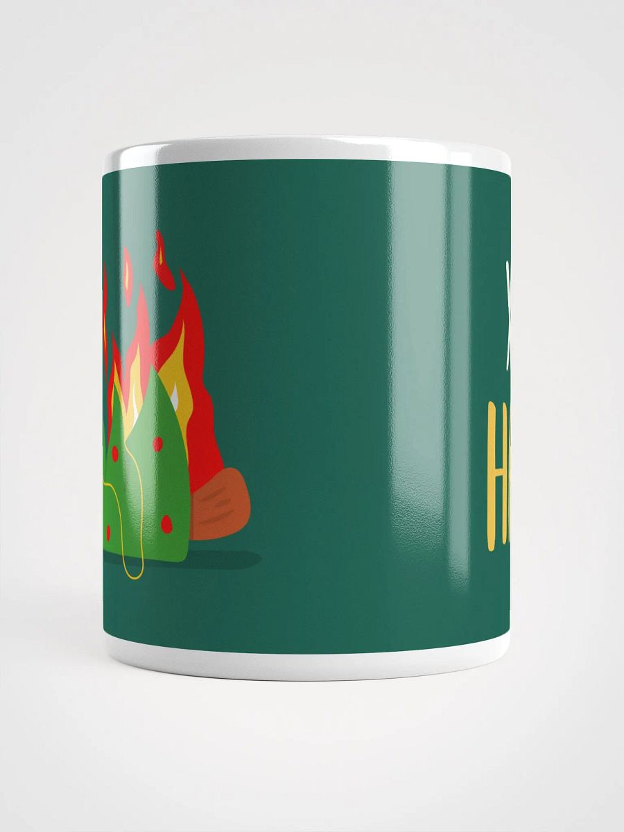 Xmas Hater Ceramic Mug - Humorous 11 oz or 15 oz Coffee Cup with Burning Tree Design product image (10)