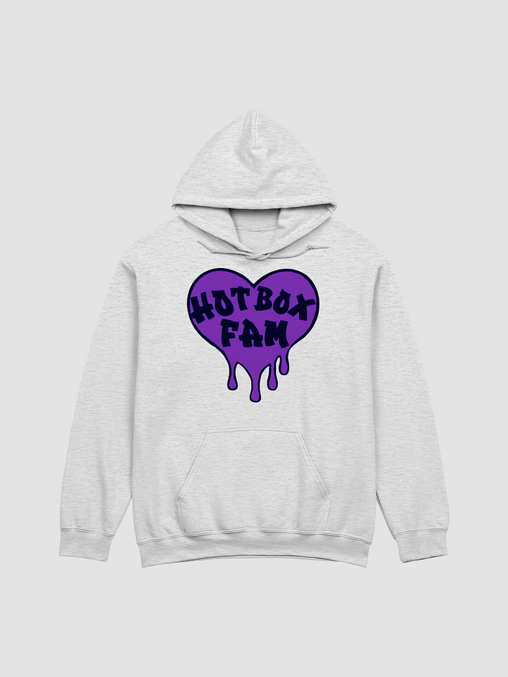 UNISEX HOT BOX FAM SOLID DARK PURPLE LOGO HOODIE product image (2)