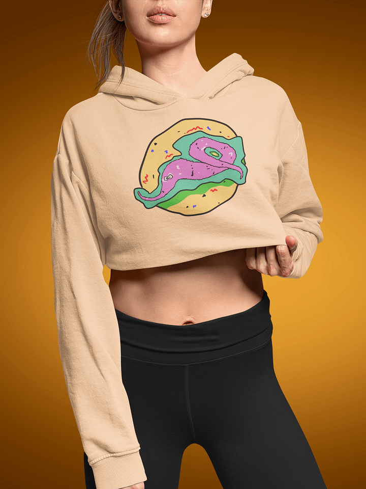 Vaporworm fleece crop hoodie product image (1)