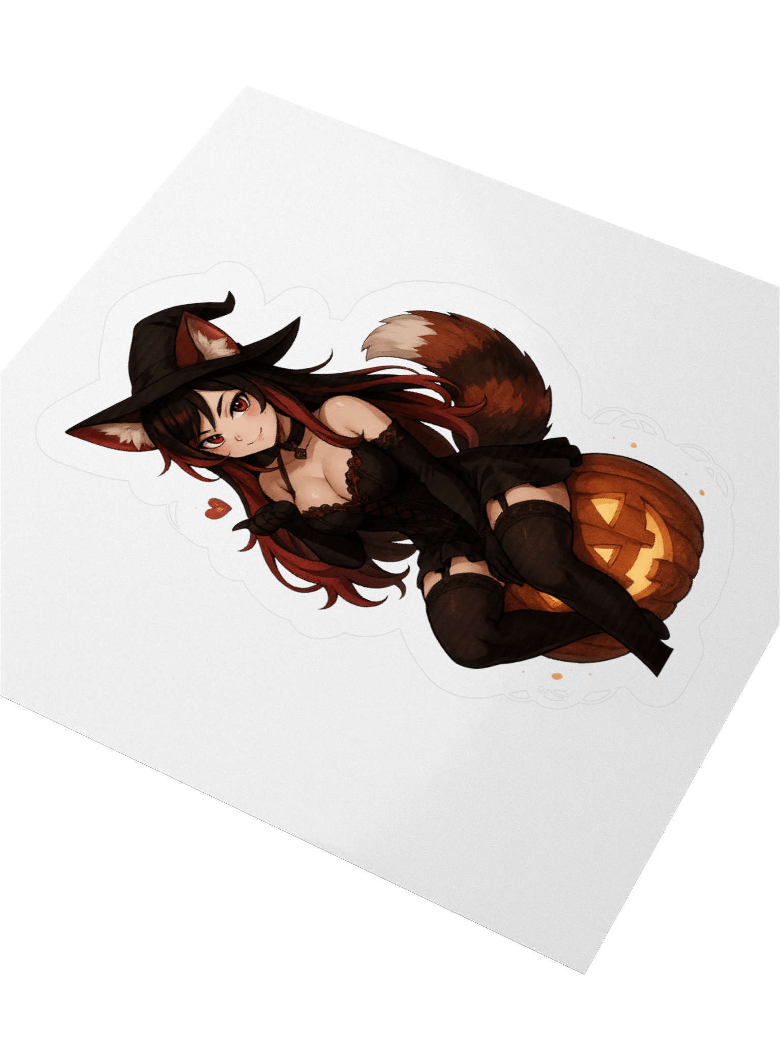 Pumpkin Witch Mika Halloween Sticker 🦊✨ product image (7)
