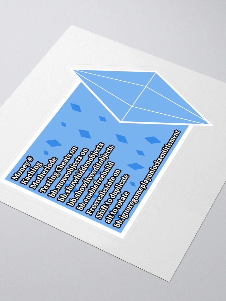 Sims Cheats Sticker - Blue product image (3)