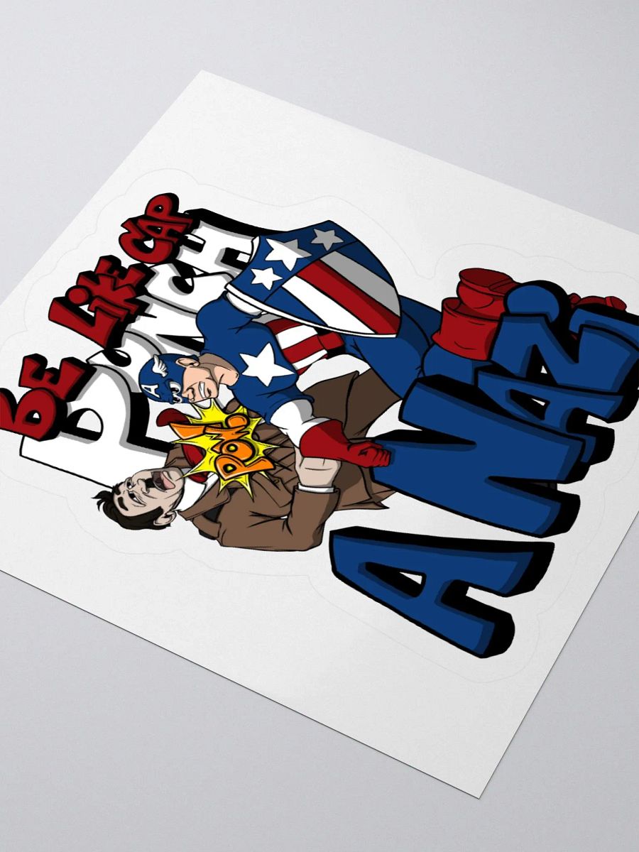 Be Like Cap - Punch a Nazi Sticker product image (3)