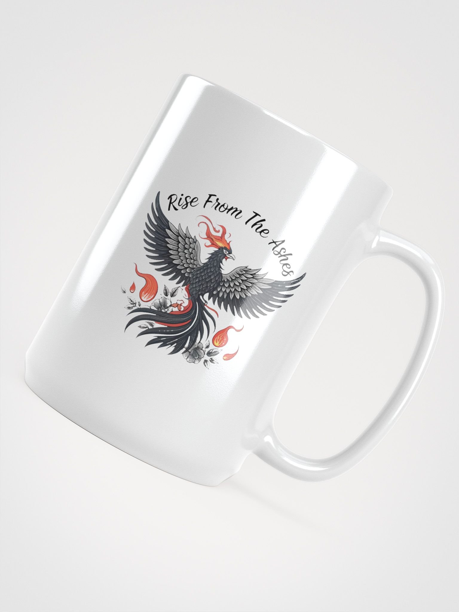 Phoenix Fire Rise White Glossy Mug product image (4)