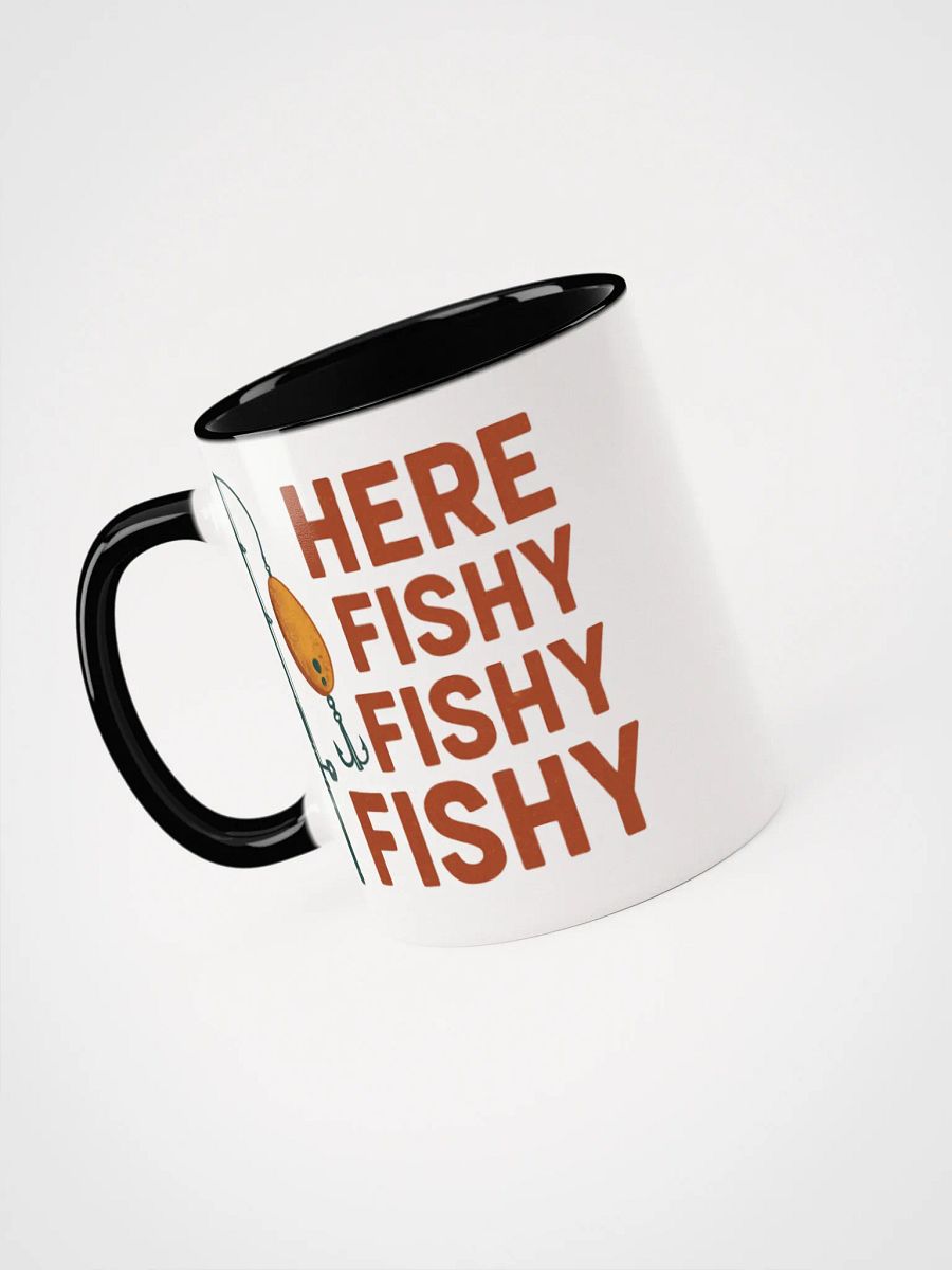 Here Fishy Fishy Fishy Coffee Mug – Funny Vintage Fishing Gift product image (21)