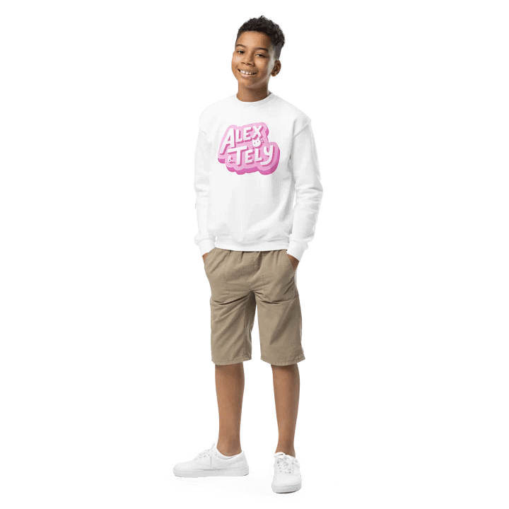 Alex & Tely Pink Logo Youth Sweatshirt product image (2)