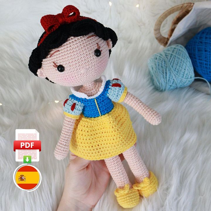 Patrón de Crochet Amigurumi de la Princesa Blancanieves (Descarga Digital) product image (1)